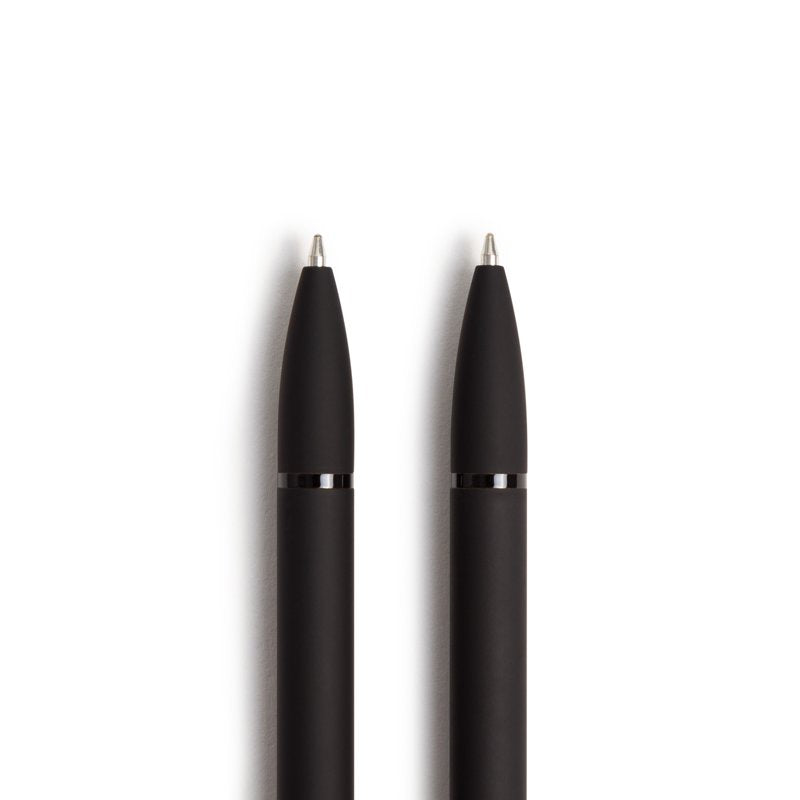 Ballpoint Pens Set - Soft Touch Matte Black Ink 12 Count