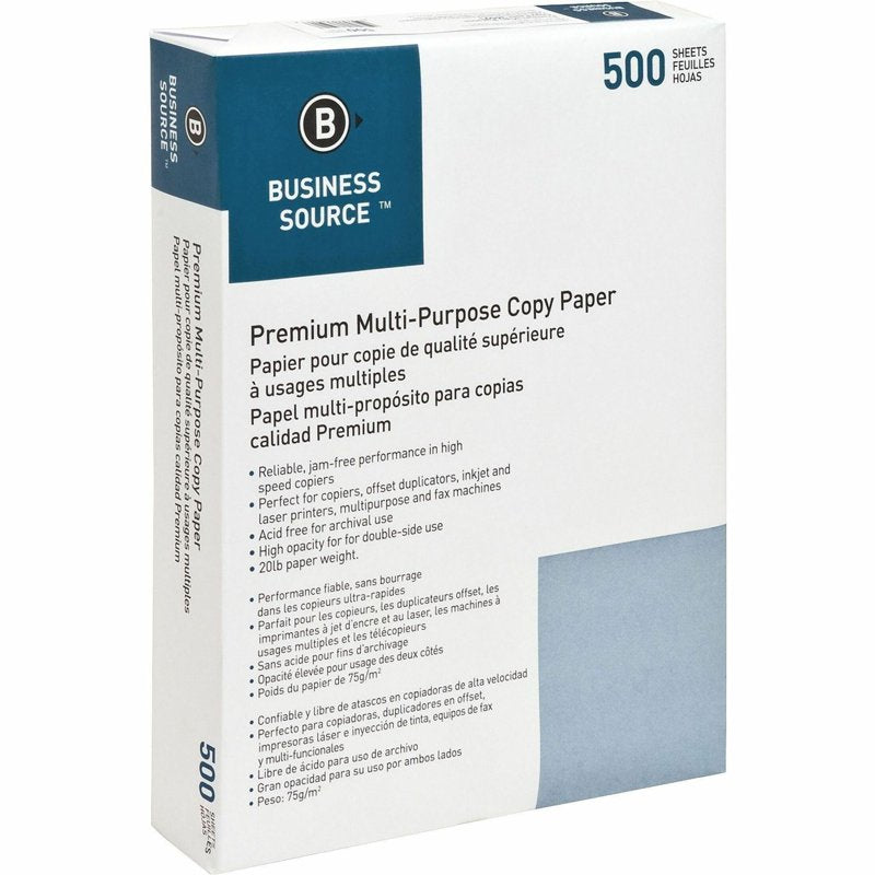 Multipurpose Printer & Copier Paper 20lb 92 Bright White 8.5x11 Inch Ream — High Quality Office Paper