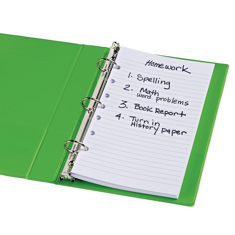 Mini Binder Filler Paper 5-1/2 x 8-1/2 Inches, Pack of 600 Sheets, College-Ruled, Fits 3 or 7-Ring Binders