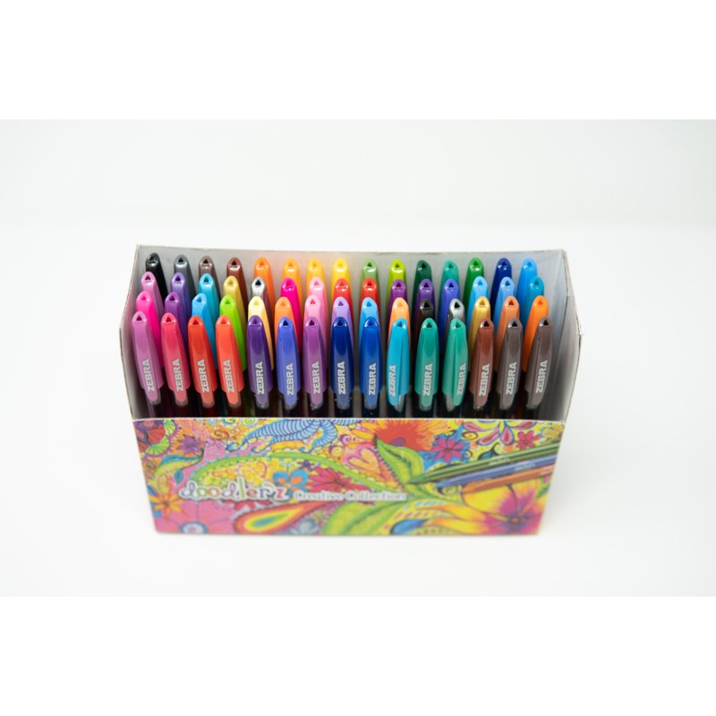 (2 Pack) Zebra Doodlerz Gel Stick Pens - 1.0mm Bold Point, Assorted Colors, 60-Count