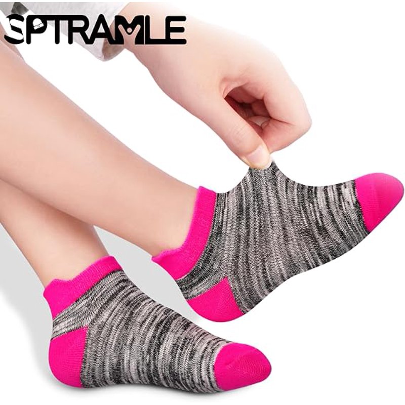 GENTABY 12 Pairs Girls Cotton Ankle Socks - Mixed Color 4-7 Years