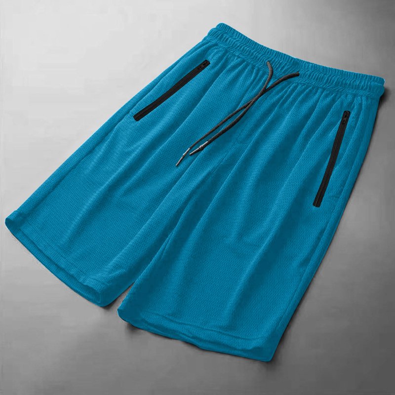 Women's Mesh Ice Silk Quick-Dry Sport Shorts with Pockets - Loose Athletic Running Shorts