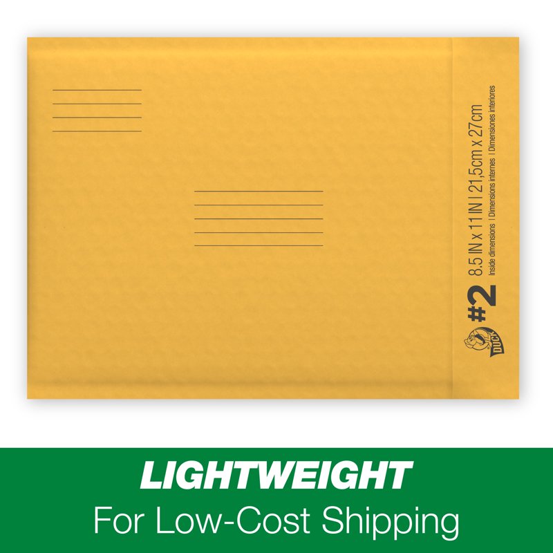 Self-Seal Kraft Bubble Mailers 8.5 x 11 Inches - Pack of 12