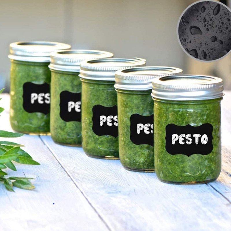Reusable Chalkboard Labels Set - 150 Waterproof Stickers for Kitchen & Pantry Organization