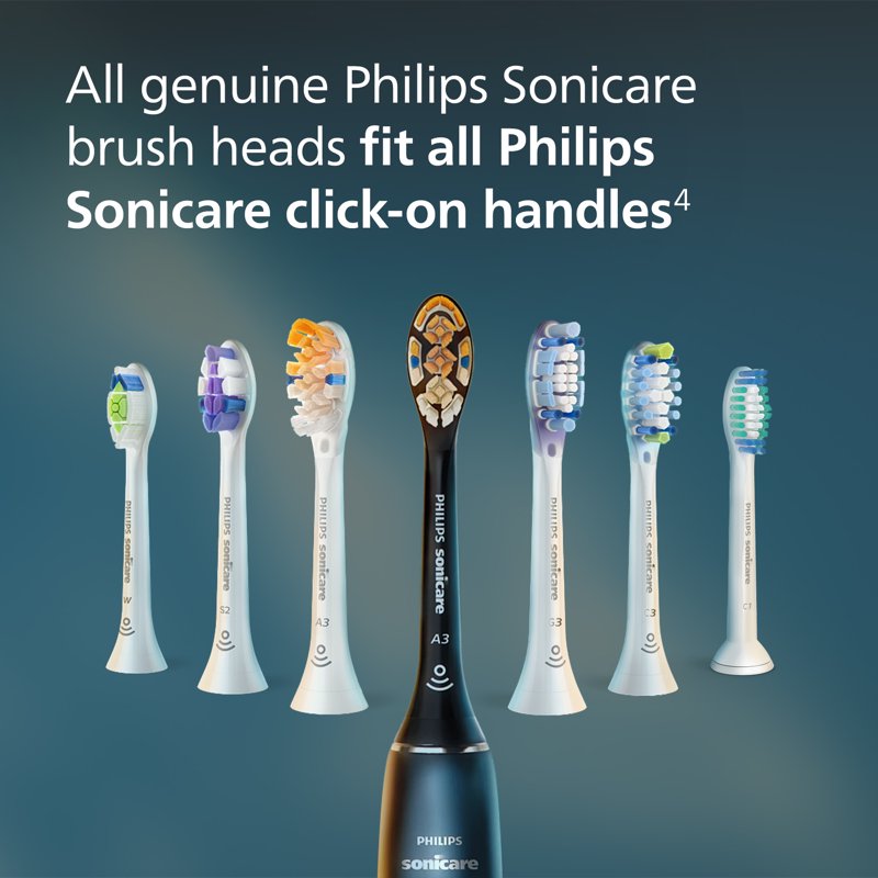 Electric Toothbrush Replacement Heads - Contoured Bristles for Philips Sonicare, 6 Pack