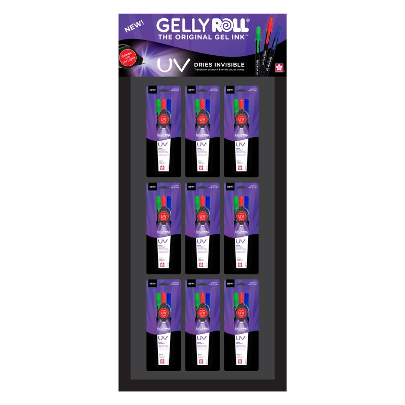 UV-Visible Gel Ink Pen Set - Bold Point, 3 Colors for Secret Notes & Artwork