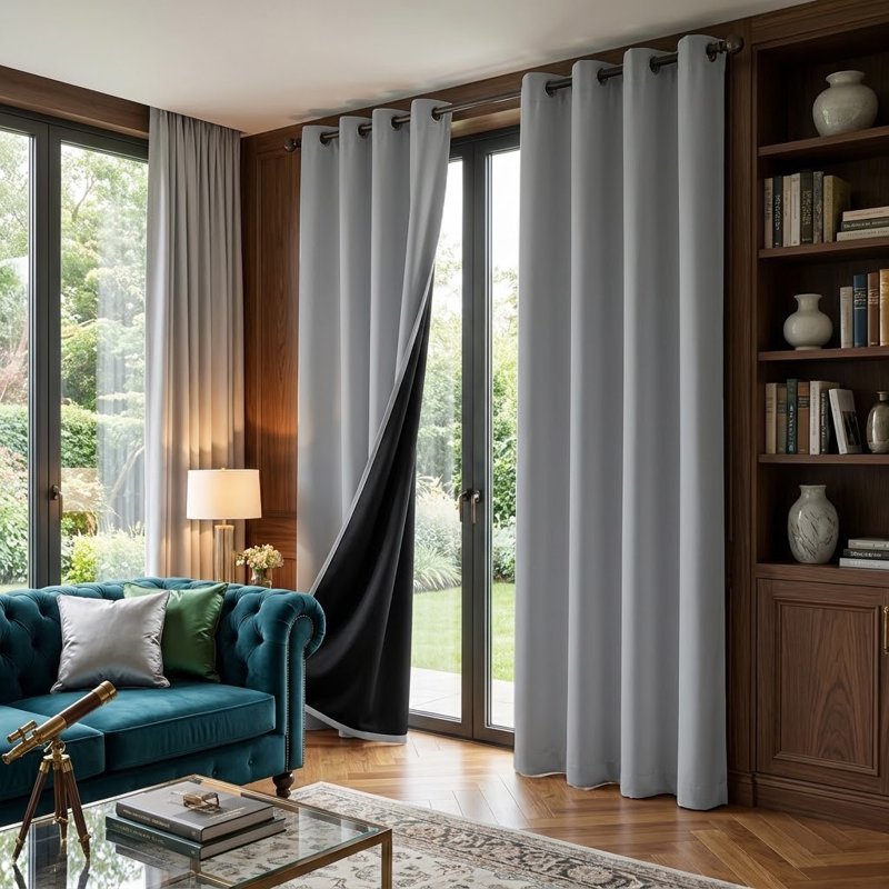 Blackout Window Curtains 95% Light Blocking Thermal Insulated Drapes for Living Room Bedroom
