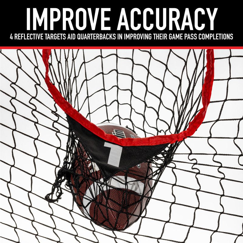 8ft x 8ft Football Accuracy Target Net - Quarterback Passing Training Aid