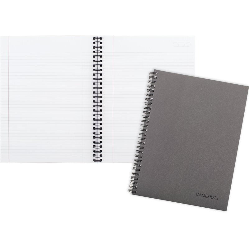 Metallic Business Notebook with Wirebound Cover, 6.5 x 8.25 inches, 80 Sheets