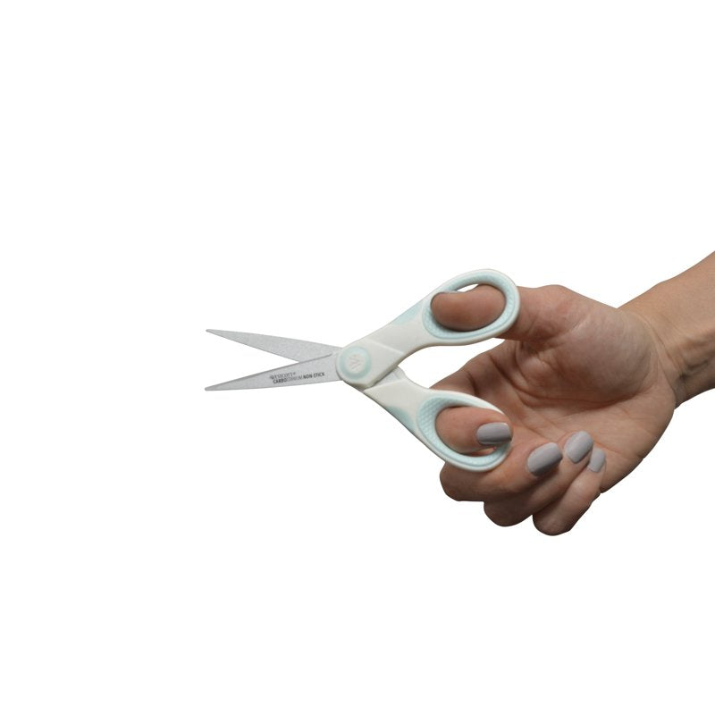 Craft Scissors, 5-Inch Carbo Titanium Non-Stick blades, White/Blue