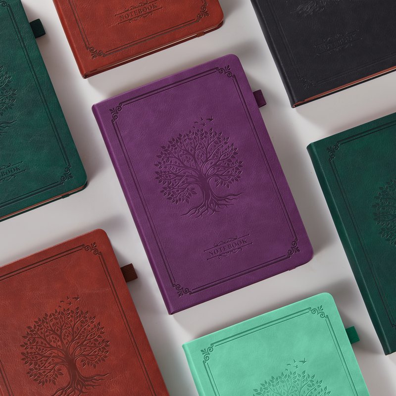 Vintage Leather Cover A5 Hardcover Journal Notebook - 320 Pages, Inner Pocket, Lined for Writing & Journaling