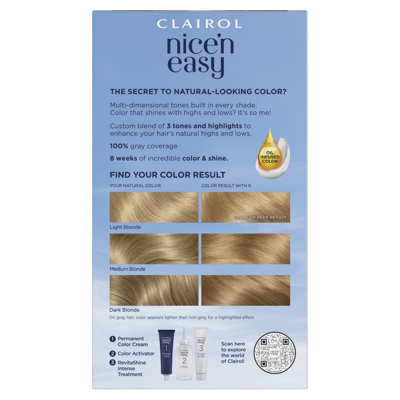 Permanent Hair Color Kit - Multiple Shades & Long-Lasting Gray Coverage