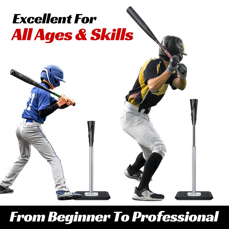 Adjustable Portable Batting Tee for Baseball & Softball Practice - 25-37 Inches