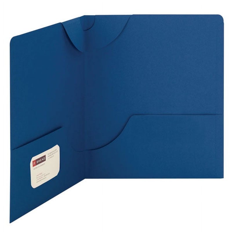 2-Pocket Document Folders Dark Blue 25 Pack - Reinforced Heavyweight Paper