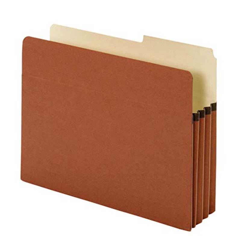 Redrope Expanding File Pockets Letter Size 3.5 Inch Capacity Brown 25 Pack