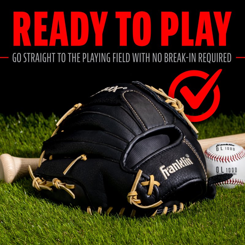 Adult Baseball & Softball Glove 12 Inch, Flexible Outfield Fielding Mitt - Right or Left Hand Throw