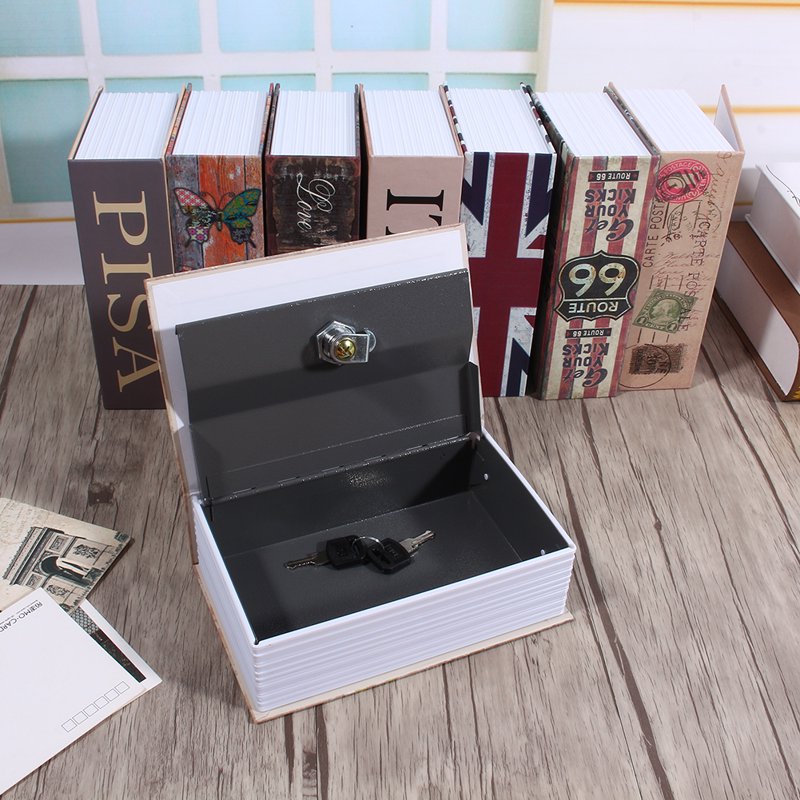 Fake Book Safe Security Lock Box Hidden Safe for Valuables with Keys
