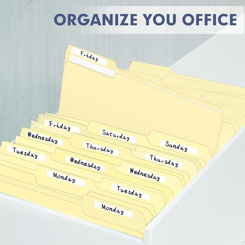 Manila File Folders 30 Pack with 1/3 Cut Tabs for Office School Business Letter Size