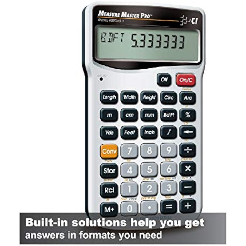 Measuring Calculator for Feet-Inch-Fraction and Metric Conversions