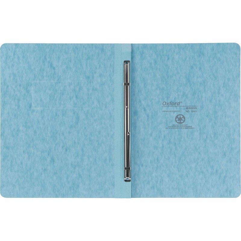 Oxford Pressboard Report Cover with Hinge - Light Blue, 1 Pack