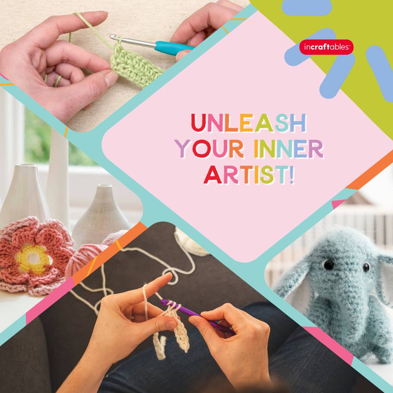 Crochet Kit for Beginners - 85 Piece Yarn & Hook Set with Organizer