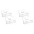4-Pack Paint Storage Boxes with Handles, Acrylic & Craft Organizer Containers