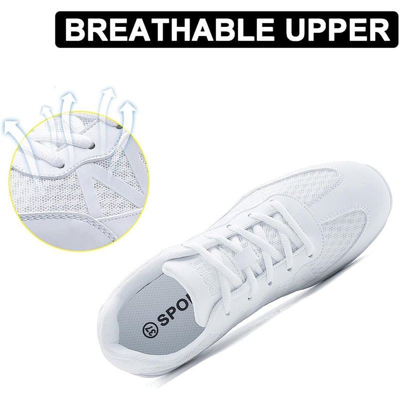 Lightweight Cheerleading Shoes for Girls Breathable Dance Sneakers