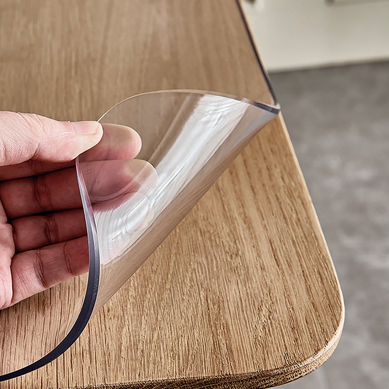 Clear Table Cover Protector 100x45 Inch, 1.5mm Thick PVC, Waterproof & Heat-Resistant