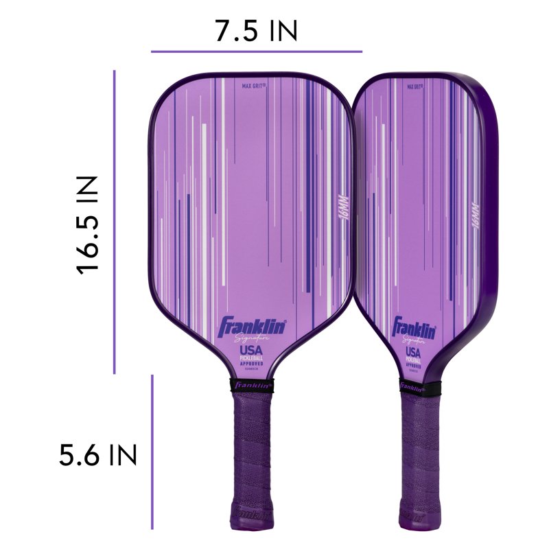 Pro Pickleball Paddle with MaxGrit Surface – 16mm Poly Core, USAPA Approved