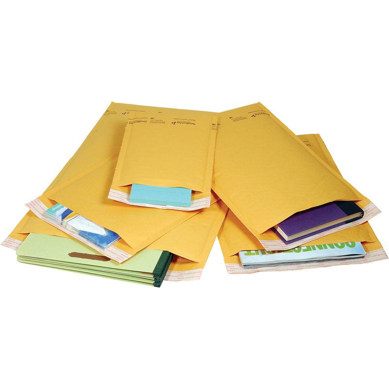 Cushioned Mailer Size 4 - 9.50in x 14.50in - 100 Pack Kraft Shipping Envelopes