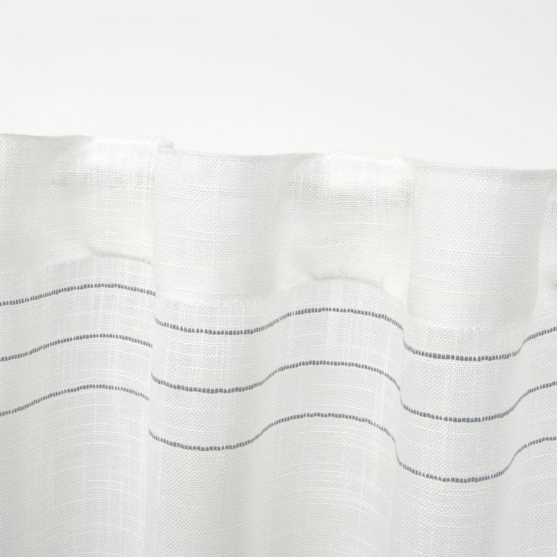 Light Filtering Curtain Panel Pair - Demi Style Linen-Like Fabric, 54x96, Grey