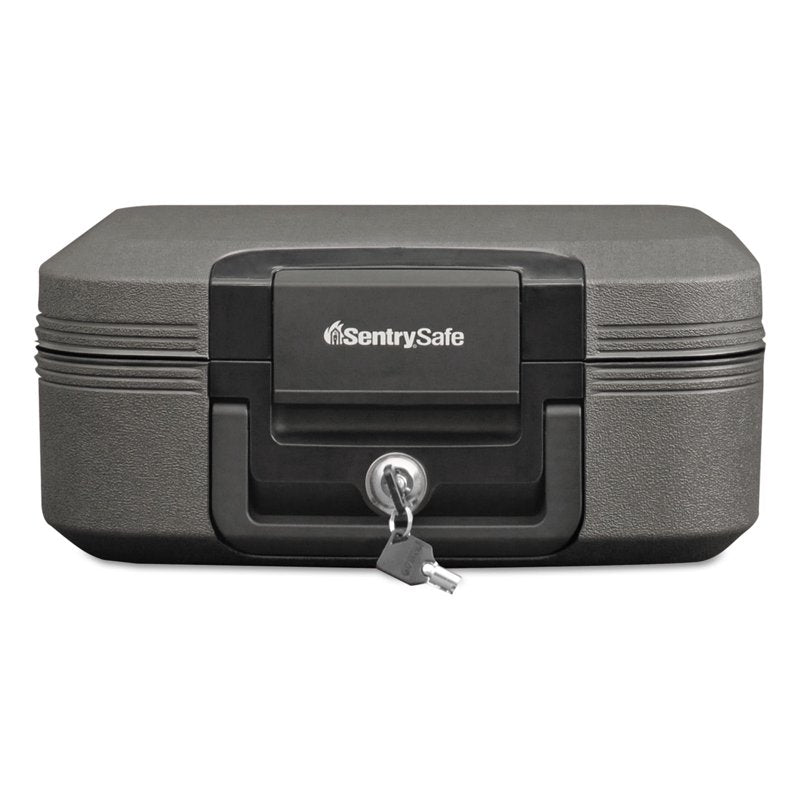 Fireproof Safe with Key Lock, Waterproof & Fire-Resistant Security Chest, 0.28 Cu Ft