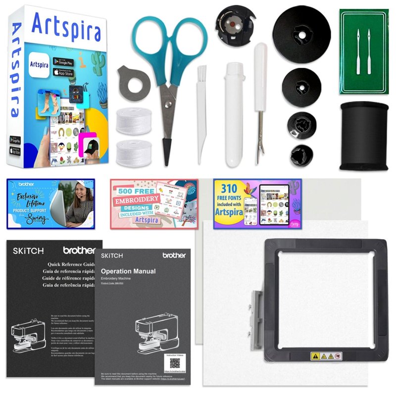 Brother Embroidery Machine 4x4 Inch with Artspira Software for Beginners