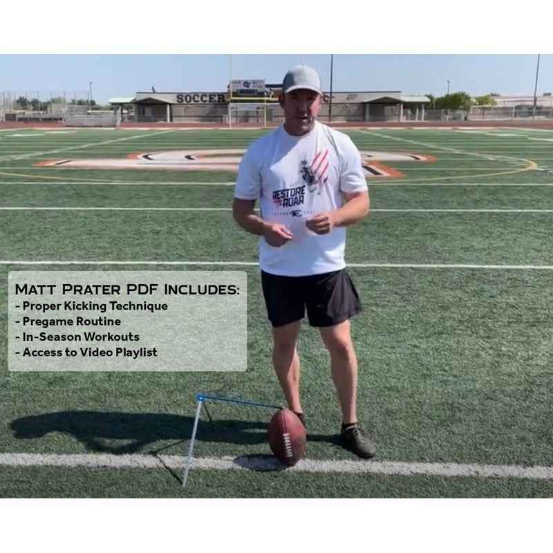 Pro Football Kicking Tee with Training Accessory for All Ages