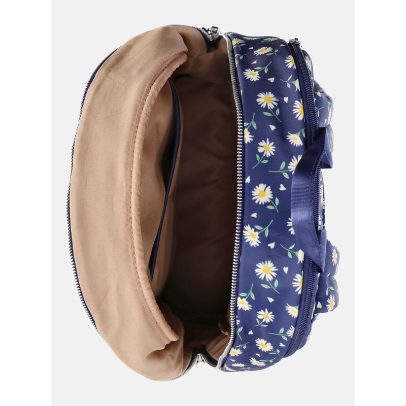 Women's Dome Backpack with Chain Accent - Stylish School & Travel Bag