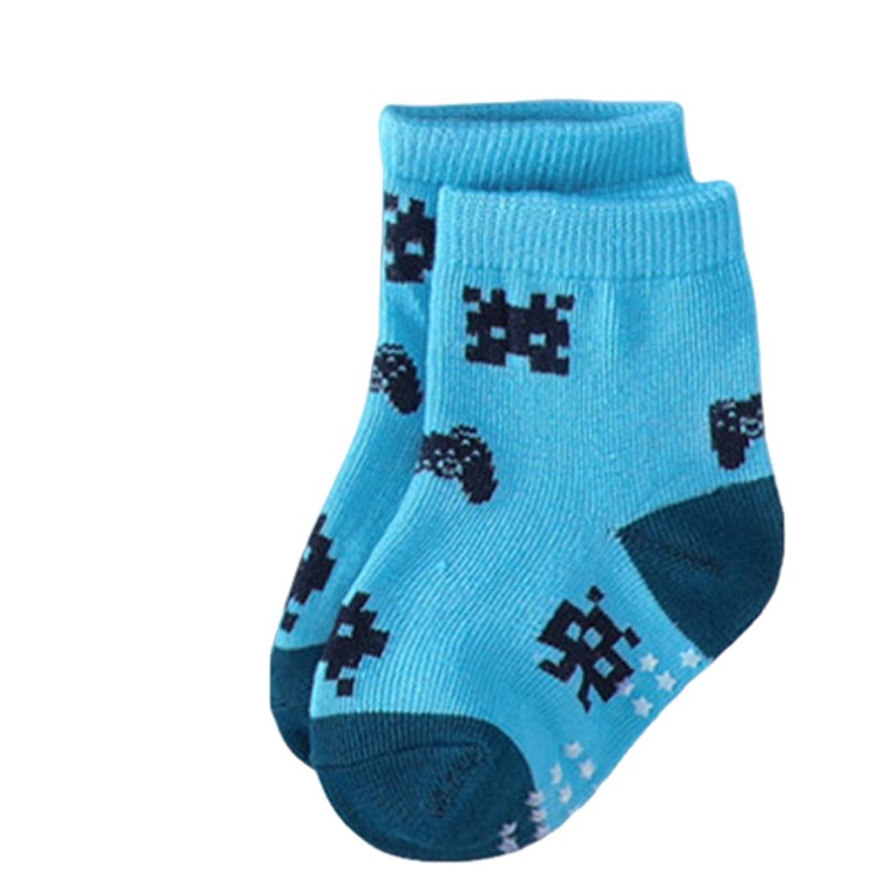 Kids Ankle Socks 12 Pack Non-Slip Grip Cotton Toddler & Baby Socks for Boys Girls