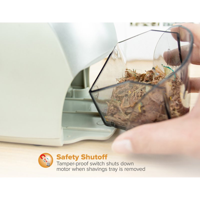 Electric Pencil Sharpener with Tip Saver Technology - QuietSharp Executive Gray