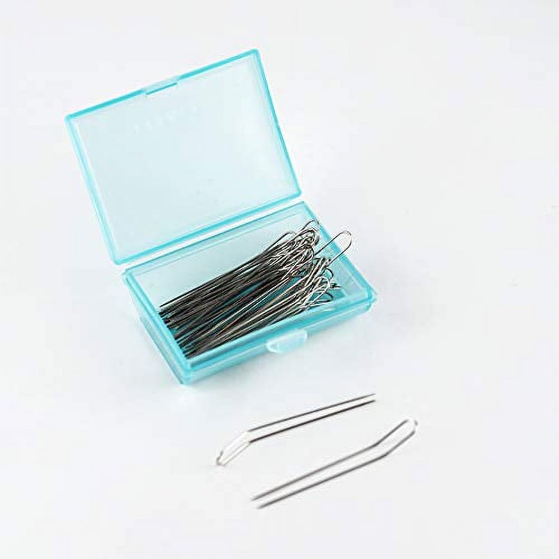 240 Fork Pins for Sewing Crafts - U-Shaped, Fine Shaft, Reclosable Case