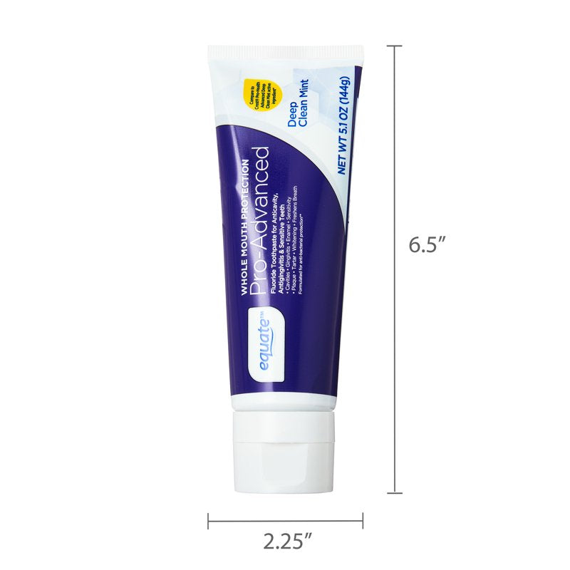 Whole Mouth Protection Toothpaste Deep Clean Mint 5.1 oz - Pack of 12