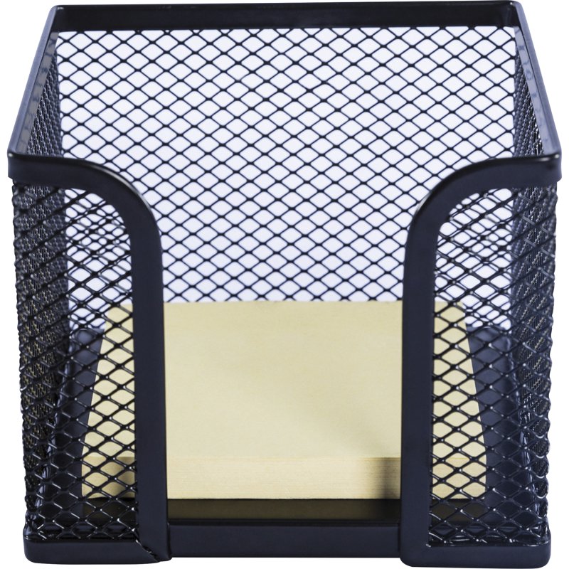 Black Mesh Memo Holder for Notes, Desk Organizer, 3x3 Note Capacity