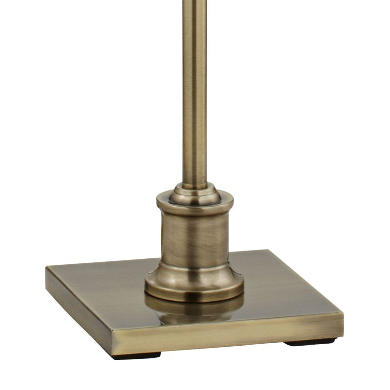 Adjustable Swing Arm Floor Lamp - 70-inch Antique Brass with Linen Shade for Living Room & Bedroom