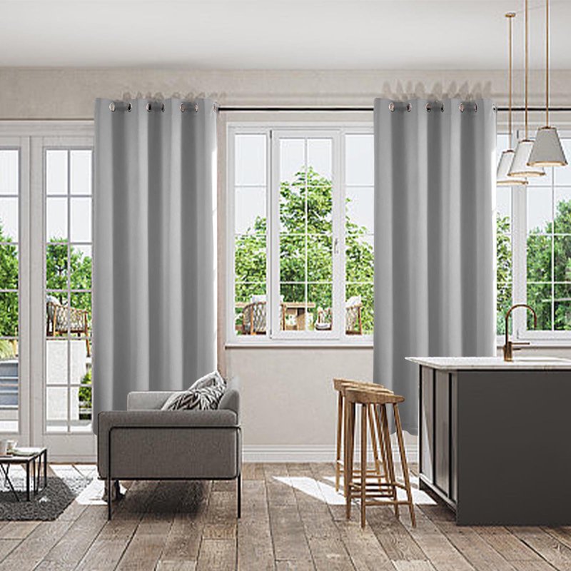 Light Blocking Curtain Panel Pair - Elegant Bedroom and Living Room Overlay 52x63in