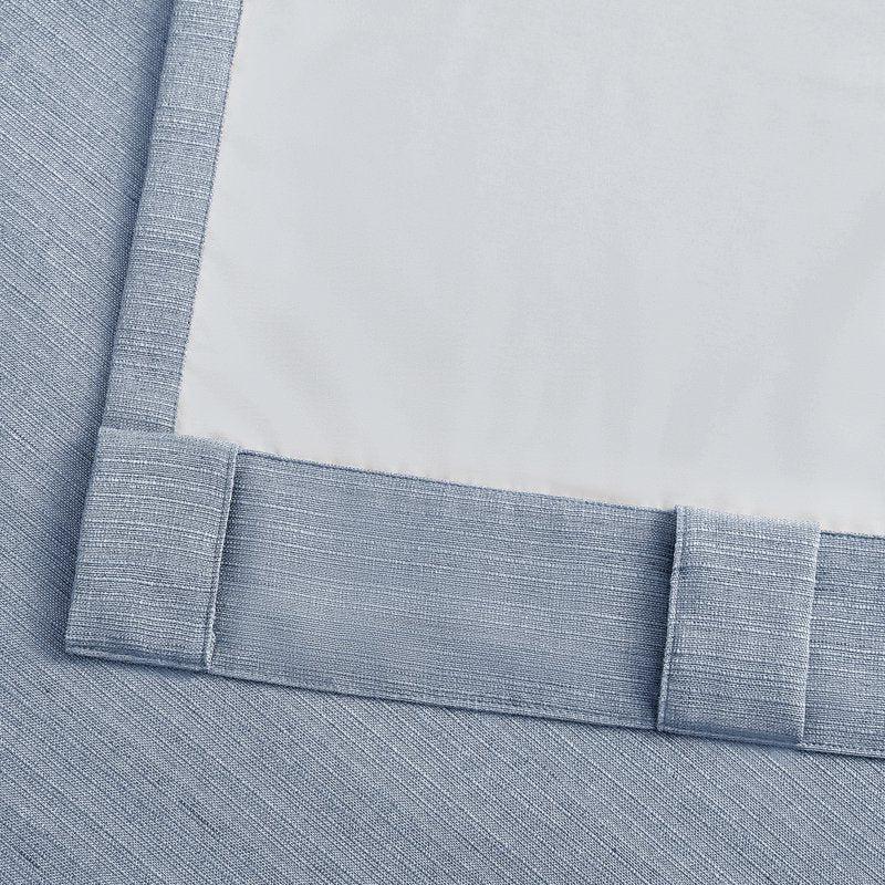 Blackout Linen Curtain Set - 2 Panels, Full Light & Noise Block, Thermal Insulation