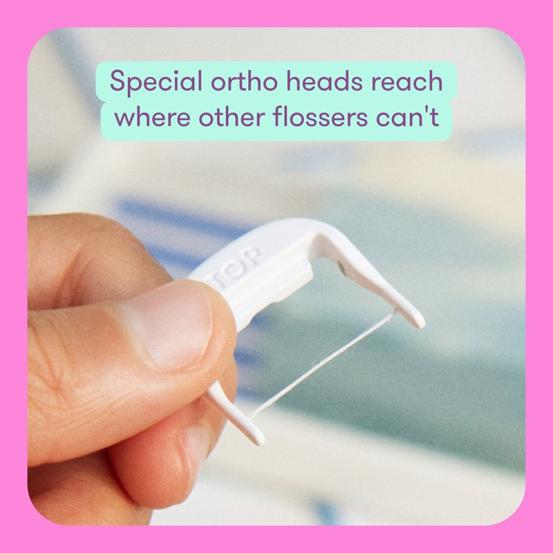 Kids Orthodontic Floss Head Refills - Mint Flavor, 30 Count