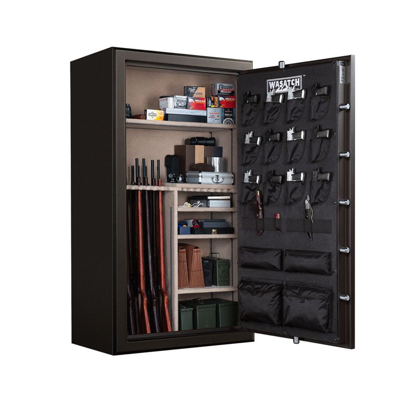 Wasatch 64 Gun Fireproof Waterproof Safe with Electronic Lock - Dark Bronze