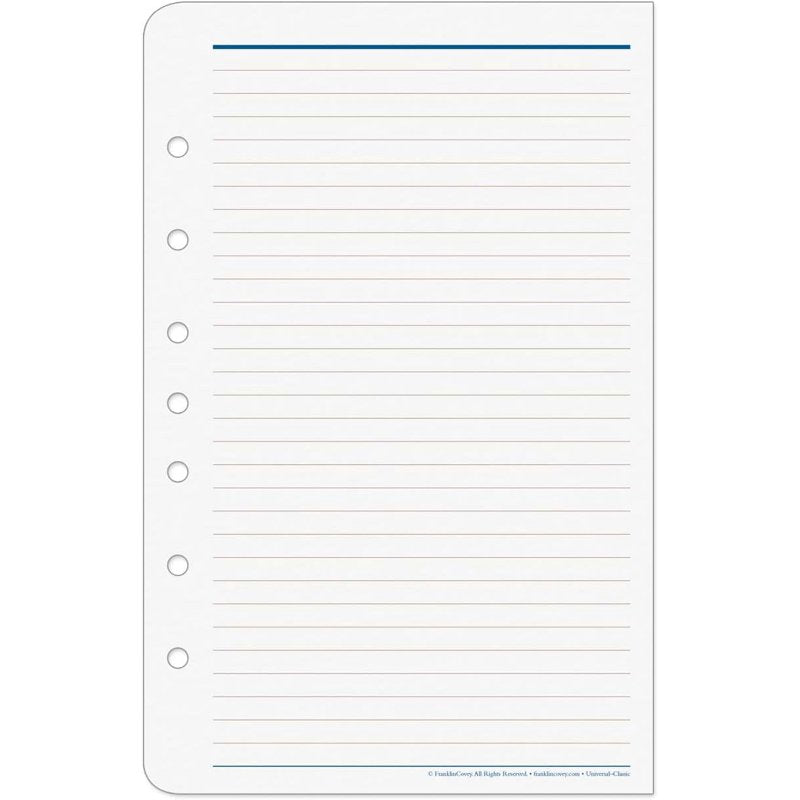 Wide Lined Pages for Classic Size Planners - 50 Sheets