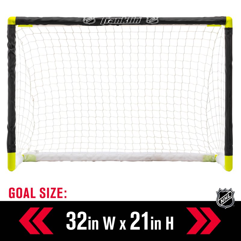 Mini Hockey Goal Set - Kids Knee Hockey Indoor Game with 2 Goals & Sticks