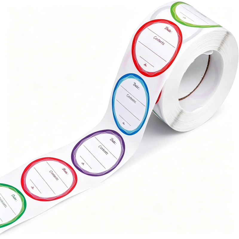 Dissolvable Food Labels - 500 Pcs, Water-Removable, 1.5 Inch Pantry & Canning Tags