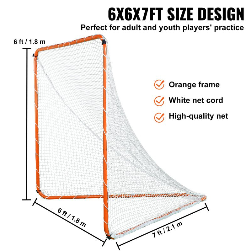 6x6 Portable Lacrosse Goal Net for Backyard Training & Practice