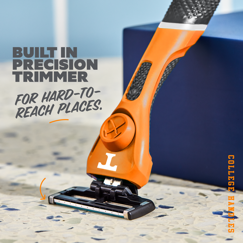 6-Blade Razor Starter Set with Reusable Handle - College & Sports Fan